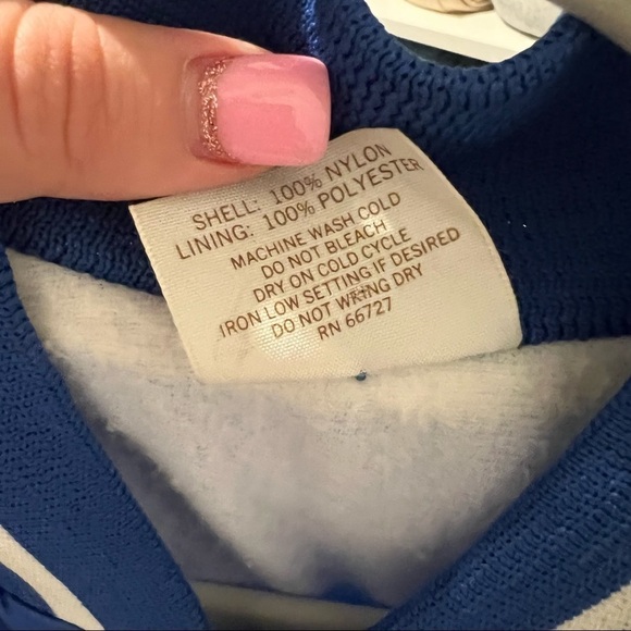 Vintage Blue Varsity Baseball Jacket - Picture 7 of 9